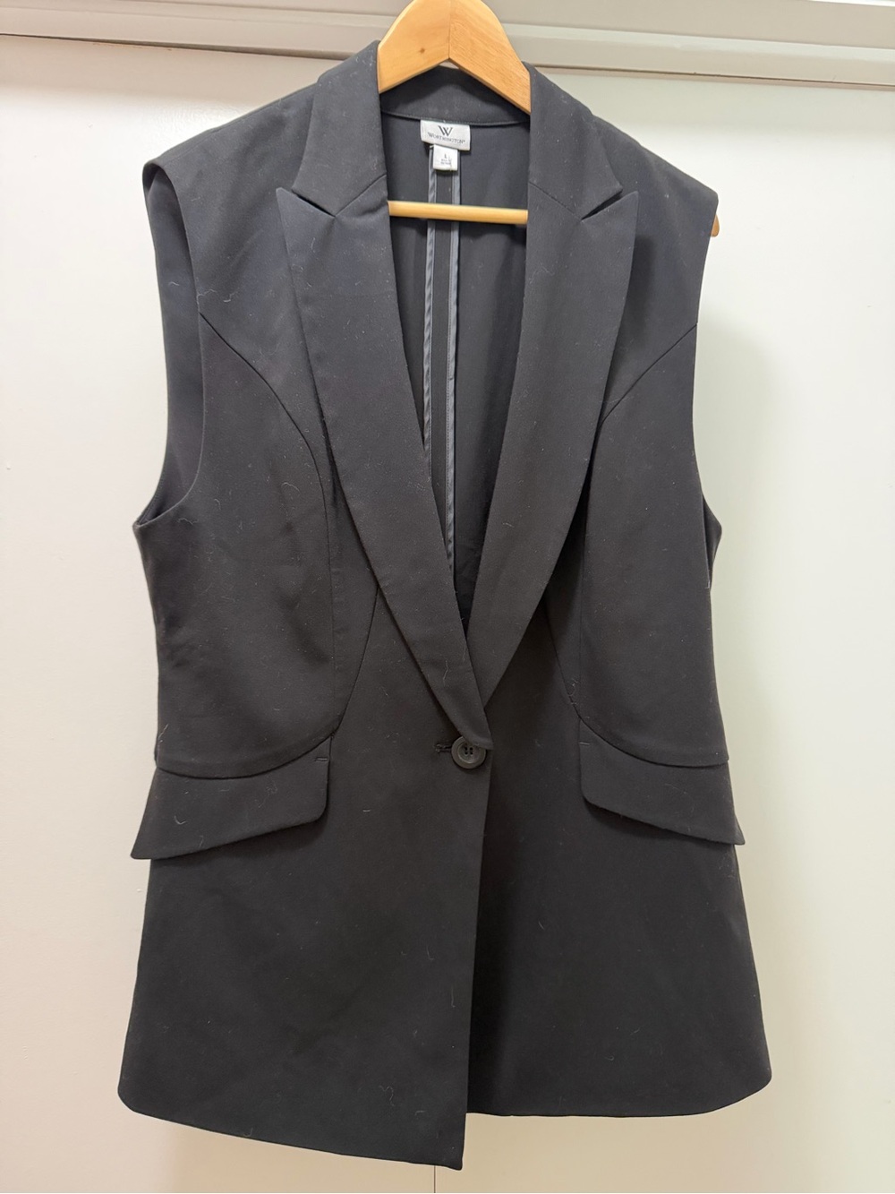 90’s Sleeveless Black Blazer Vest